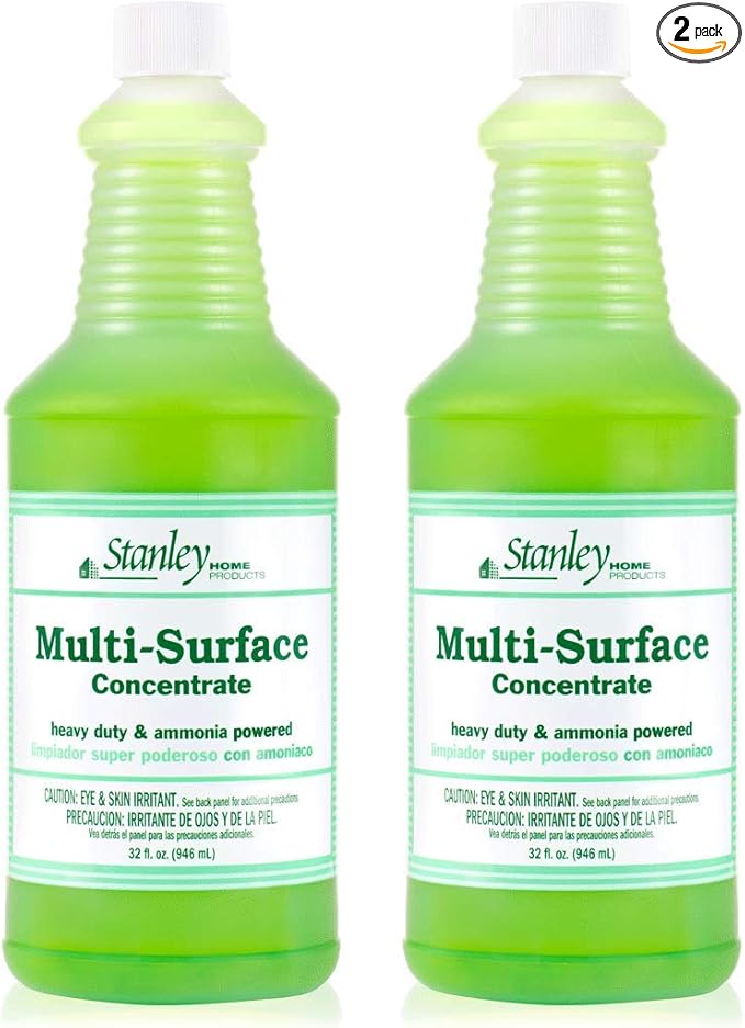Stanley Home Products Try-It Premium Multi-Surface Cleaner Concentrate - Professional All-Purpose Floor Countertop &amp Tile Cleaner For Cleaning Vinyl Ceramic and Grout (2 Pack)