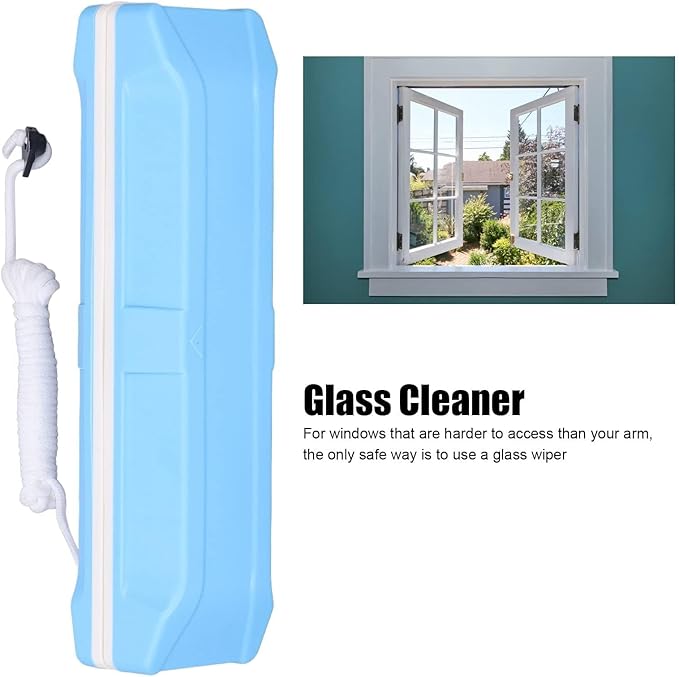 Magnetic Window Cleaner Double-Sided Glider Glass Washing Wiper Prevent Falling Glass Cleaning Brush Tool for Indoor Outdoor High Floors