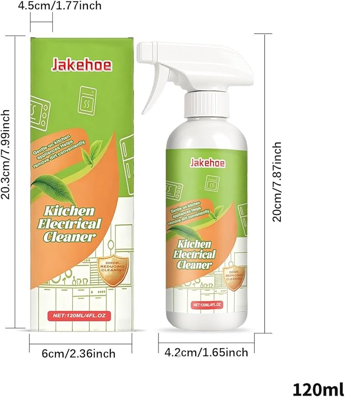 Electrolyzed Kitchen Sprayfly Cleanse Spray Natural Enzyme Multi-Purpose for Oven Stove Range Hood &amp All Household Appliances Easy