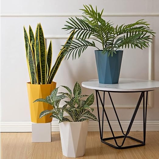 6pcs Trash Can Wastebasket Plastic 2.6 Gallon Garbage Can Container Rubbish Trash Bin Paper Basket Office Organizer for Bedroom Office Bathroom10Litre-6 Colors