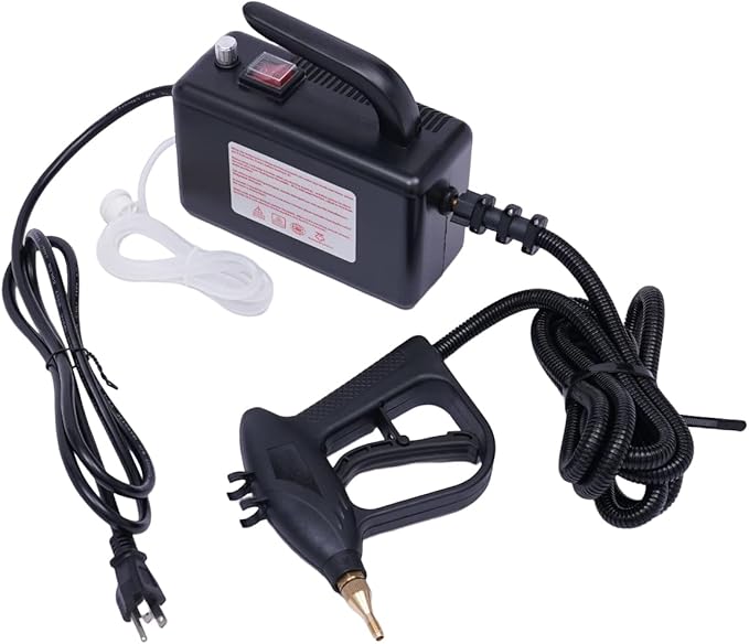 1700W 110V Steam Cleaner Handheld Steam Cleaning Machine High Pressure High Temperature Cleaning Tool for Kitchen Floors Car Plastic and Metal 360° All-Round Cleaning7.5x3.15x4.7in (Black)