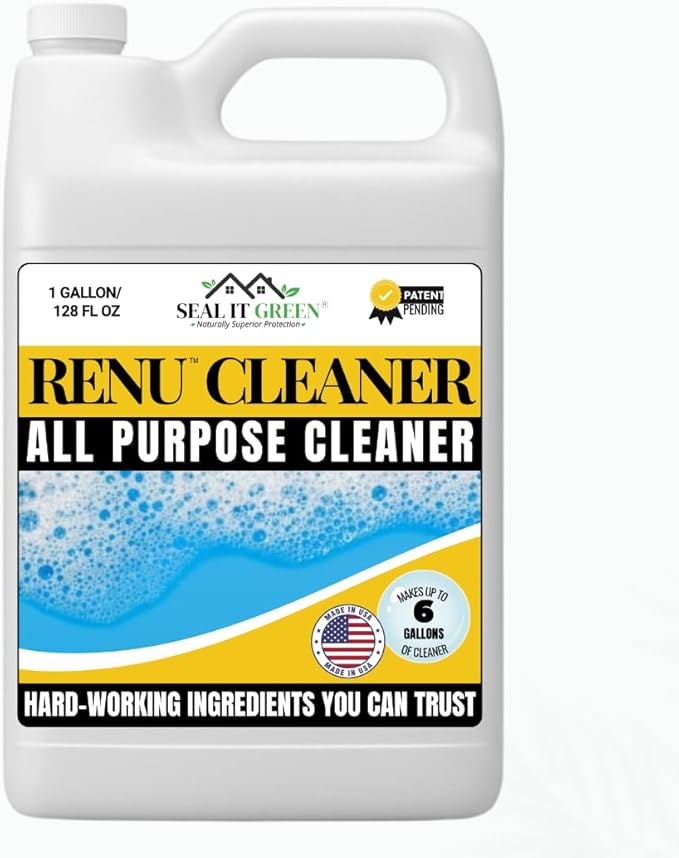 Renu Universal House Wash-Incredible Coverage Of 2000+ SF | Removes Stains Oxidation &amp More | Ideal For Vinyl Siding Decks Fences Pavers &amp Outdoor Fabrics | Surfaces Stay Clean for up to 3