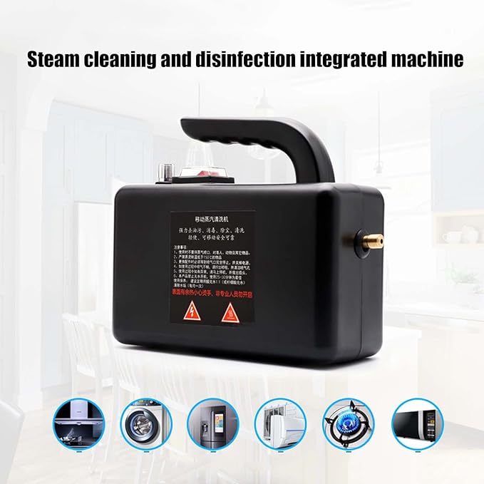 2600W High Temperature Portable Handheld Steam Cleaner for Home Kitchen Bathroom Tile Grouting and Car Detailing 110V