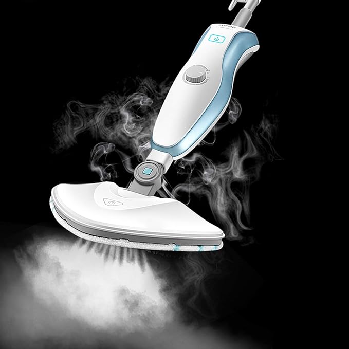Blue Floor Steam Mop 1500W Power Handheld Vertical Floor Steam Cleaner Wireless Electronic Mop Handheld Mode
