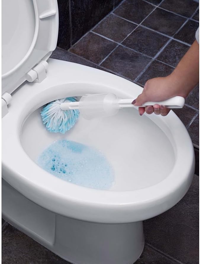 Fuller Brush Toilet Bowl Cleaner Brush – Antimicrobial Toilet Swab with Soft Non-Scratch Head Long Handle Deep Cleaning Under Rim (Pack of 1)