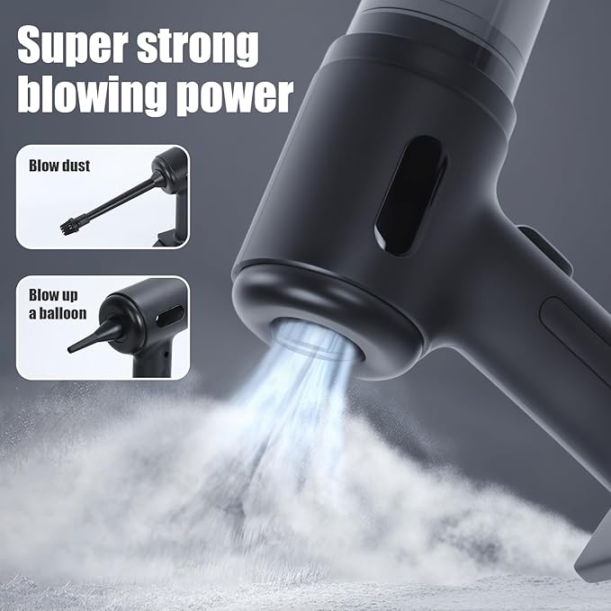 Cordless Car Vacuum CleanerPortable Handheld Vacuum Cleaner 10000Pa High Power Car Vacuum 60W Portable Vacuum Cleaner for CarOfficeHomePet Black