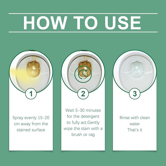 Oxalic Acid Cleaner Powerful Stain Removal Spray for Bathroom Toilet Porcelain 100ml/3.38oz Multi-Surface Deep Cleaning
