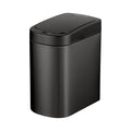 Ninestars DZT-7-2BK Bathroom Sensor Trash Can Stainless Steel 7L Auto Open Close Waterproof Black