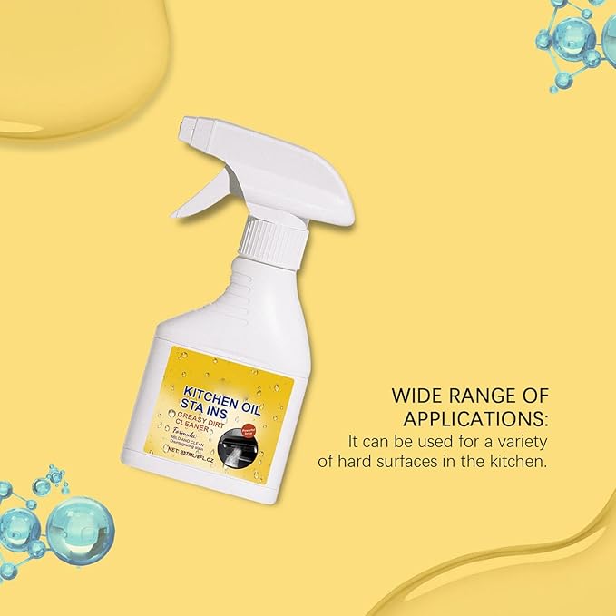 Degreaser Cleaner Heavy Duty - Kitchen Grease Cleaner 237ml - Heavy Duty Multi-surface Degreaser - Removes Oil Stains Grease Grime - Fresh Scent - For Kitchen Bathroom (2)