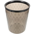 ARTIBETTER Trash Can Wastebasket Plastic Kitchen Wastebasket with Pressing Ring Compact Dark for Home Office Bathroom Bedroom