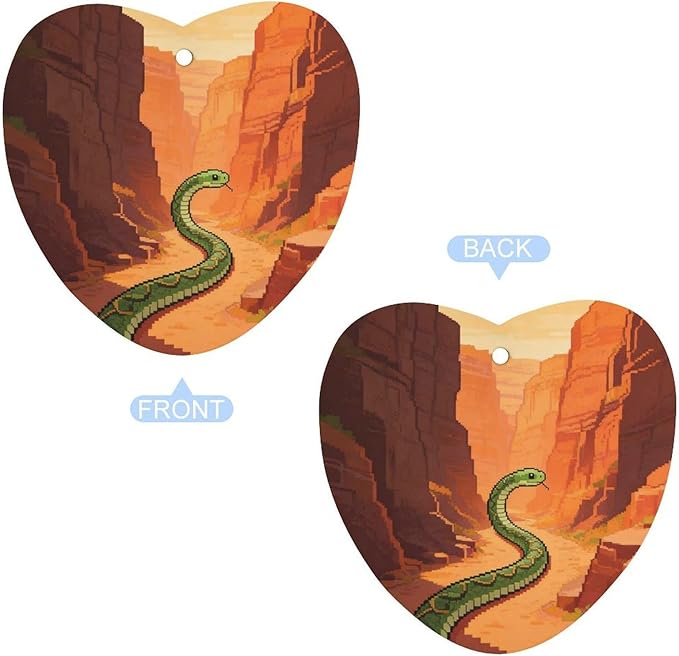 5PCS Car Air Freshener Hanging Personalized Double Sided Snake Canyon Car Fresheners Long Lasting New Cars Scents Cute Automotive Freshies for Closets Drawers (tea)