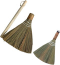 2pcs Hand Woven Broom Portable Lightweight Manual Whisk Broom for Home Office Car Cleaning Dust Sweeper with Rustic Farmhouse Charm
