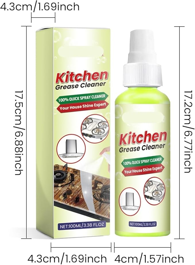 Multifunctional Kitchen Grease Cleaner - Heavy-Duty Degreaser For Stove &amp Cookware Removes Stubborn Oil Stains &amp Grime(3PCS)
