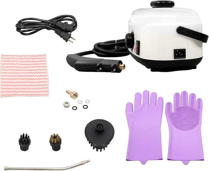 findmall 2500W High-Pressure Steam Cleaner 1500ml Portable Steamer for Cars Bathrooms and Upholstery Cleans Grime Grease Stains