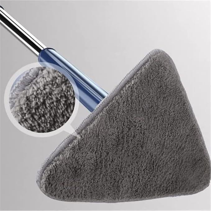 360° Rotating Adjustable Cleaning Mop Triangle Cleaning Mop with Automatic Water Squeezing Telescopic Rotating Walls Ceilings Windows 12027(W)