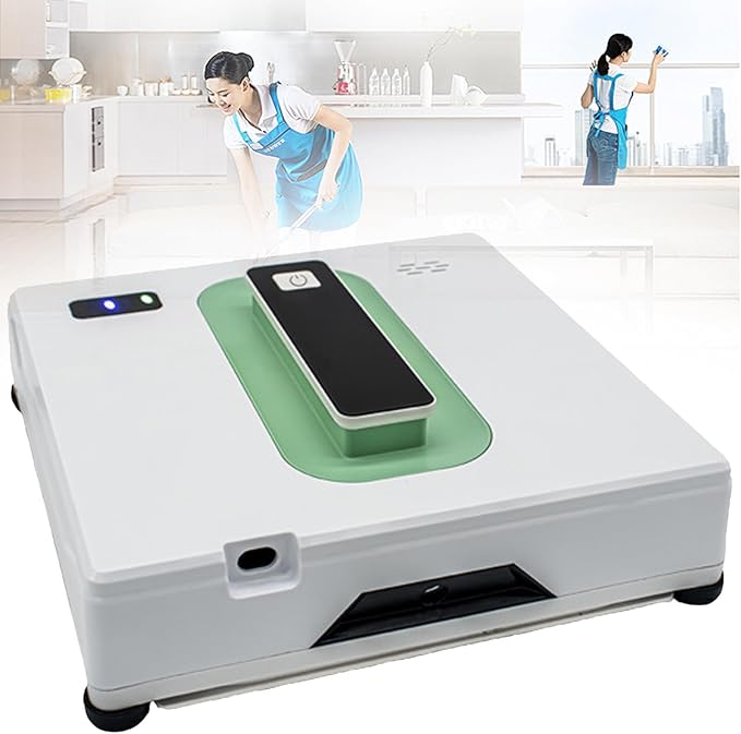 Window Cleaning Robot Square Window Cleaner with Automatic Water Spray 2500PA Suction Power Automatic Window Cleaning Robot for Window Glass Door Mirror Marble wall