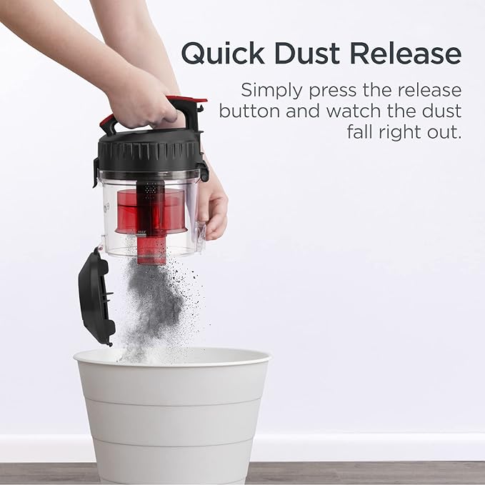 Eureka Bagless Canister Vacuum Cleaner Lightweight Vac for Carpets and Hard Floors Red Whirlwind NEN110D