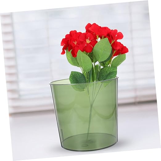 PRETYZOOM 4pcs Transparent Plastic Wastebasket Round Clear Garbage Container Bin for Home Office Bathroom Kitchen and Dorm Room and Stylish Multiuse Design