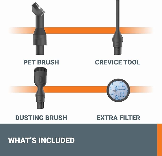WORX 20V Cordless Stick Vacuum Powerful Cordless Vacuum Cleaner 25Kpa High Suction for Pet Hair Lightweight Handheld Vacuum Cleans Floors Carpet Car – 2 Batteries &amp Wall-Mount Charger Included