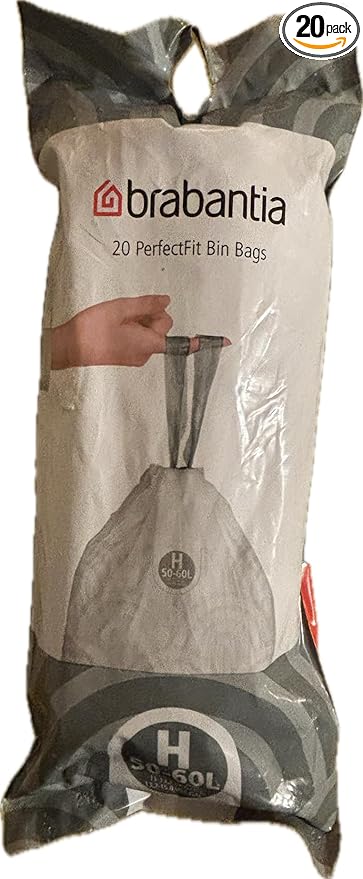 Brabantia PerfectFit Bag 50-60 L (H) - 20 Pieces per roll Garbage Bag 60 L