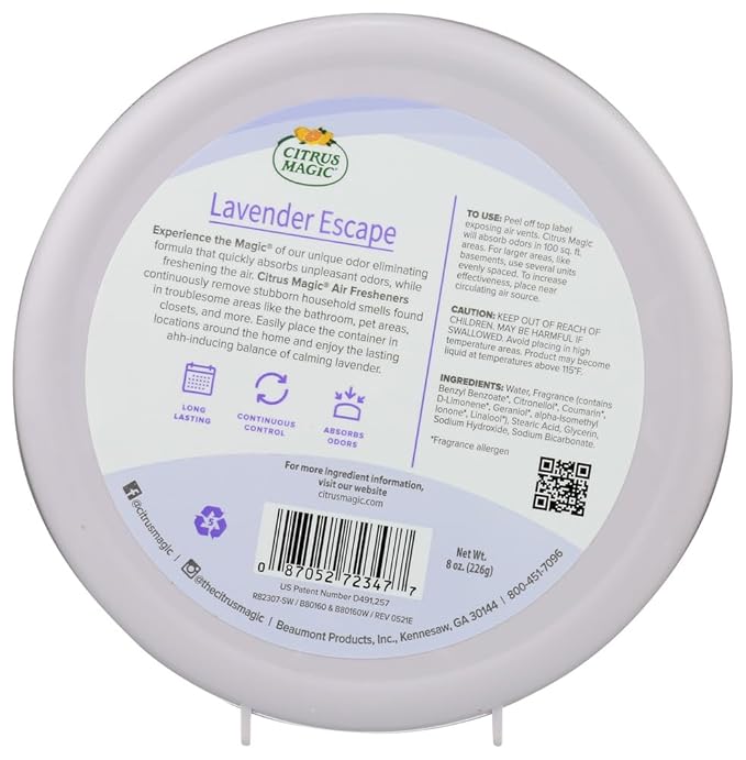 Citrus Magic Lavender Solid Air Freshener (6X8 Oz)