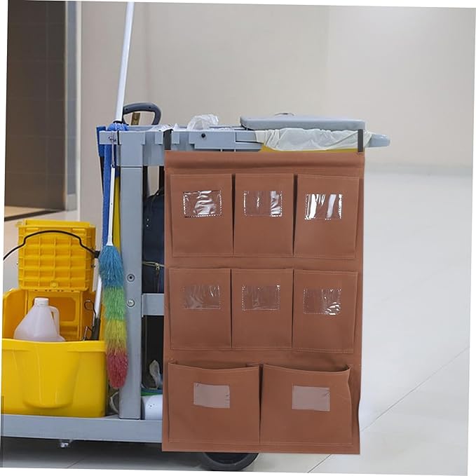 Heavy Duty Cleaning Supply Storage Bag for Housekeeping Carts Versatile Organizer for External Trash Bags and Cleaning Supplies Elegant Design for Hotels