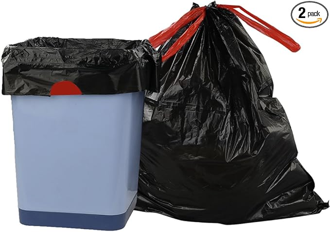 Teyyvn Black Drawstring Trash Bags 4 Gallon 220 Counts