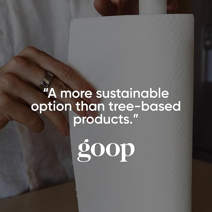 Save Trees Bamboo Paper Towels 24pk - 3600 Sheets Rolls Ultra Absorbent &amp Durable Eco-Friendly Paper Towels -FSC-Certified Vegan