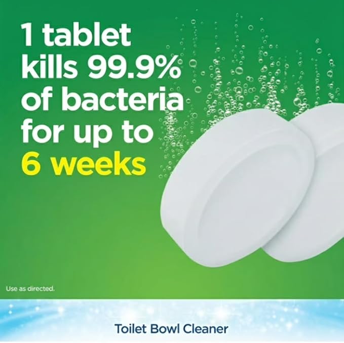 Ultra Clean Toilet Tank Tablets – Long-Lasting Freshness &amp Stain Prevention – Easy Drop-In Toilet Cleaner Tablets – 6 Count