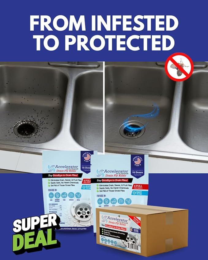 Drain Powder 32oz Powder – Complete Drain &amp Pipe Treatment Kit