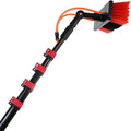 Window Clean Telescopic Rod Truck Washing Brush with Pole Water Fed Pole for Window Cleaning Photovoltaic Panel Cleaning Trucks Solar Panels Water Brush 3.6-11M18FT/5.4M