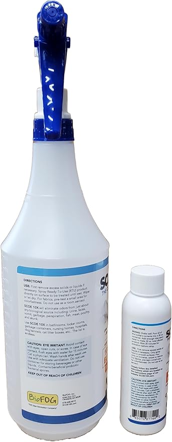 SCOE 10X Odor Eliminator Concentrate 32 Oz Starter Kit - Urine Odor Eliminator