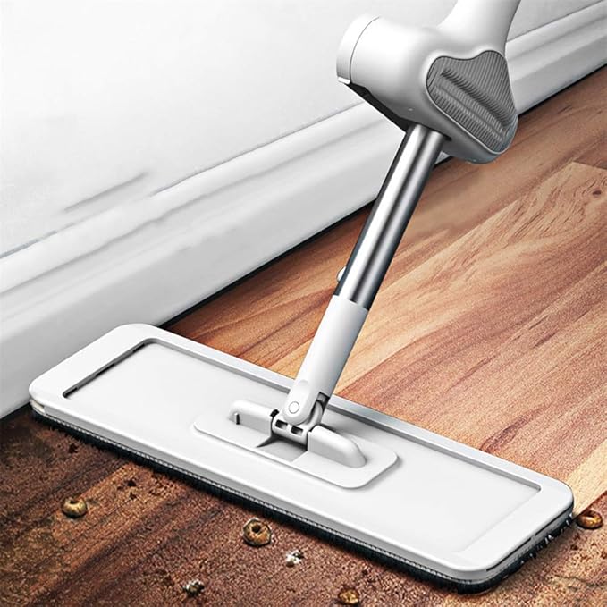 Squeeze Flat Cutting Mop Hands Free for Wash Floor Household Kitchen Floors Cleaning with Microfiber Replacement