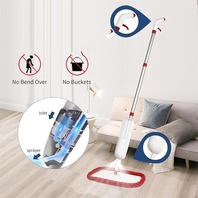 Water Spray Flat Mop Household Clean Free Hand Wash Dry and Wet Dual-use Lazy Floor