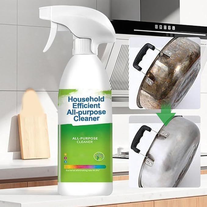 500ml Household Efficient All-Purpose Cleaner Multi-effect Degreasing &amp Stain Removal Agent Powerful Kitchen Heavy Oil Foam Cleaner for Oven Stove Range Hood Pots and Pans (2Pcs)