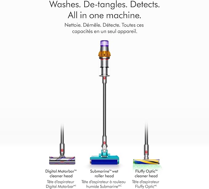 Dyson V15s Detect Submarine Wet Dry Vacuum Yellow/Nickel