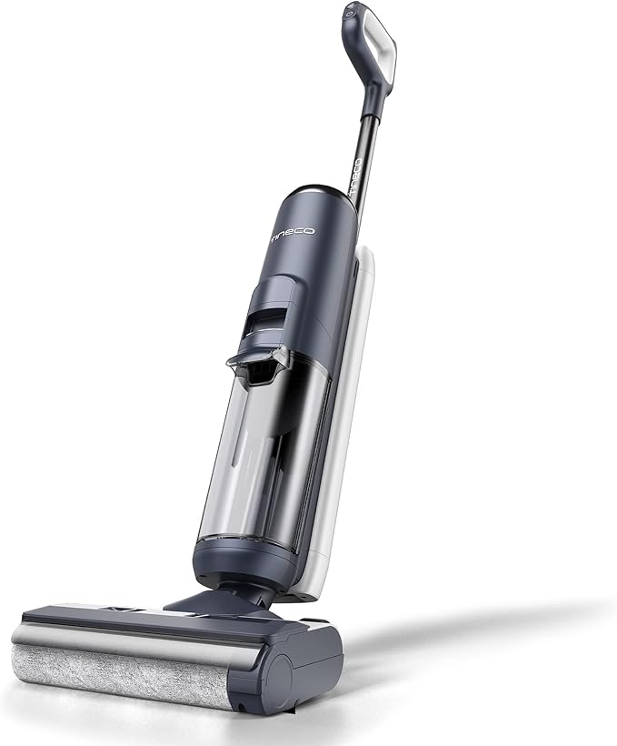 Tineco Floor ONE S5 Smart Cordless Wet Dry Vacuum Cleaner and Mop for Hard Floors Digital Display Long Run Time Great for Sticky Messes and Pet Hair Space-Saving Design Blue