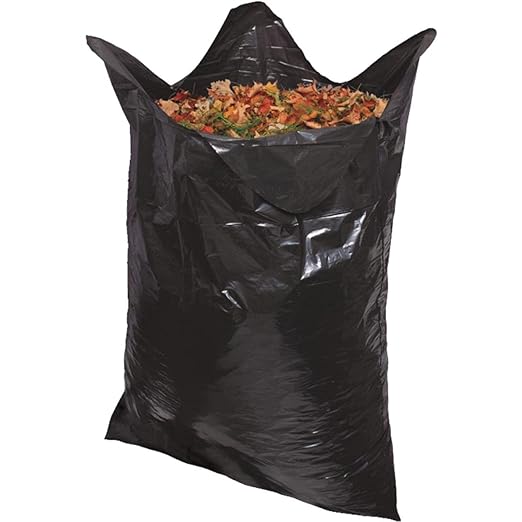 Commander 42 Gallon 4 MIL Black Heavy Duty Trash Bags - 33'' x 45'' - Pack of 128 - for Home Kitchen Lawn Outdoor Construction &amp Contractor'