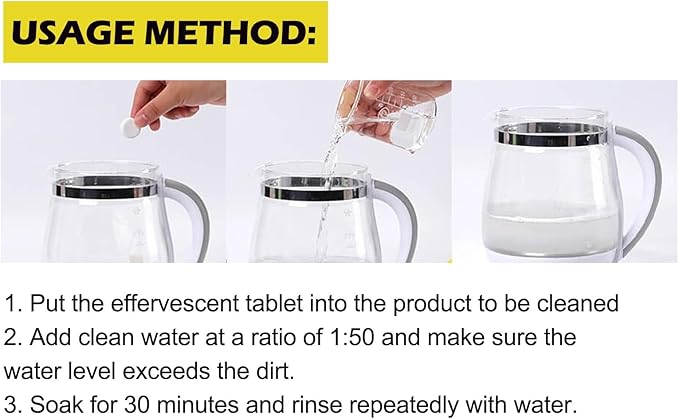 Multifunctional Descaling Cleaning Tablets For Cups Cookware &amp Stovetops - Effortlessly Remove Limescale &amp Dirt(2PCS)