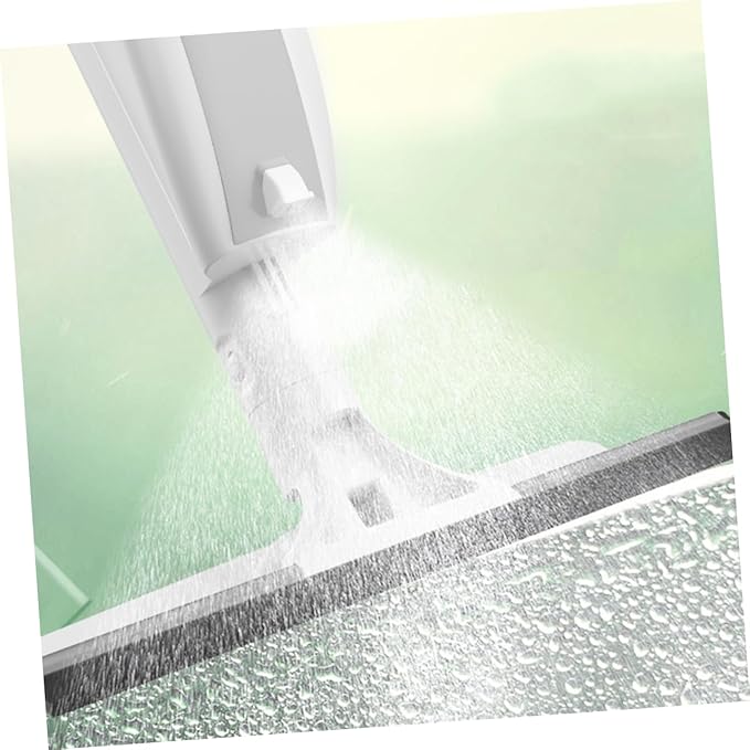 FRCOLOR Double-Sided Window Cleaning Brush with Long Handle and Water Spray for Efficient High-Rise Building Maintenance Microfiber Scrubbing Tool