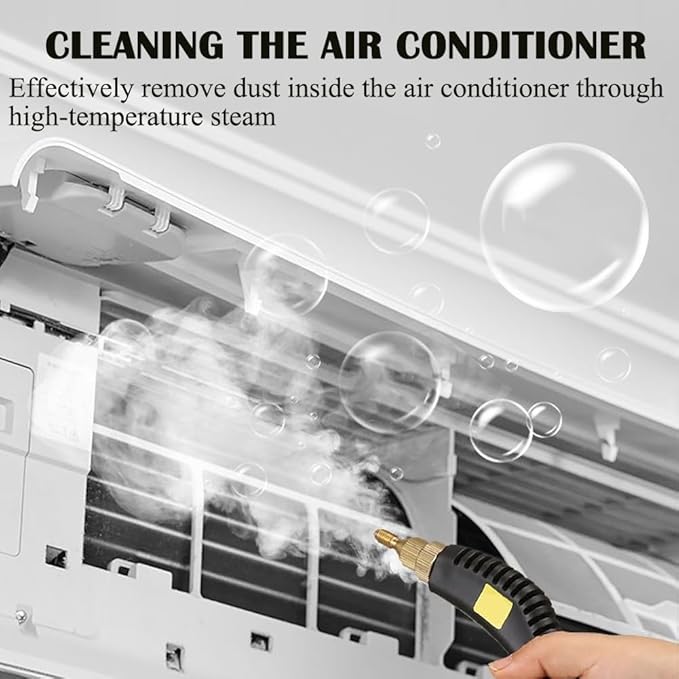 2500W Handheld Steam Cleaner Large Capacity 1400Ml Steam Cleaner High Pressure Steam Cleaner Car Portable Steam Machine Suitable for Cleaning Ovens Furniture Cars