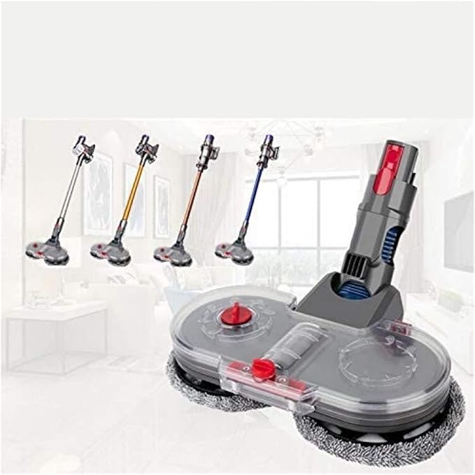 Electric Dry and Wet Mop Head Attachment Compatible with Dyson V7 V8 V10 V11 Cordless Stick Vacuum Cleaner