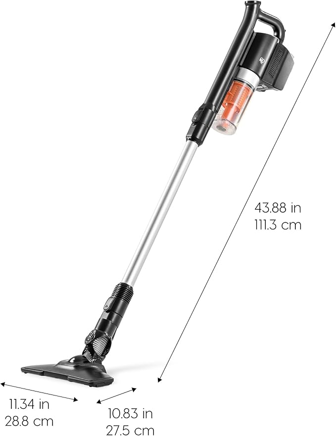IRIS USA Cordless Stick Vacuum for Low-Profile Rugs and Hard Floors 4-in-1 Attachments 9000Pa Suction LED Indicator 55K RPM 35 Min Runtime Battery Pet Hair Cleaner