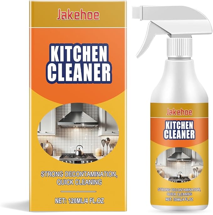 Kitchen Grease Cleaner Multi-Purpose Degreaser For Range Hood Stovetop Effective On Stubborn Oil Stains Safe For Countertops &amp Appliances(3PCS)