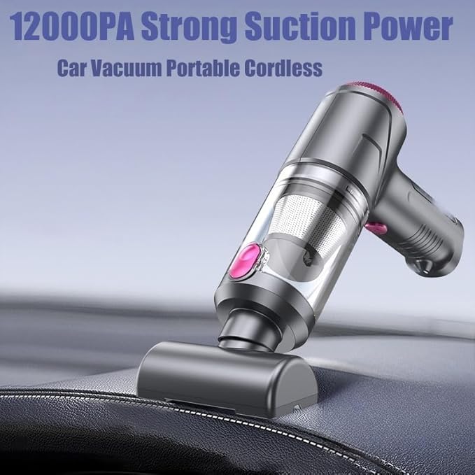 Handheld Car Vacuum Cleaner Cordless with Brushless Motor 12000PA High Power Vacuum Cleaner &amp Air Duster 4 in 1 Keyboard Portable Mini Hand Held Vacuums Cleaner for Car Home
