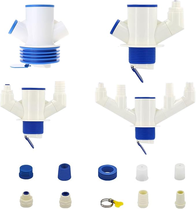 Versatile Kitchen Sink Plumbing Set With 3 Not Odor Trapping Versatile Kitchen Sink Drain Pipe ABS For Busy Kitchens