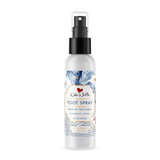 Fizzing Toilet Bomb + Toot Spray Bundle | Drop in The Ocean Scent | Natural Bathroom Deodorizer | Odor Eliminator Tablets and Spray | Eco-Friendly and Septic Safe
