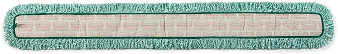 Rubbermaid Commercial Products HYGEN 60 inch Microfiber Dust Pad with Fringe Green For Janitorial/Professional Cleaners and Heavy-Duty industrial Cleaning/Dusting/Sweeping
