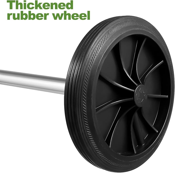 Angoily Trash Can Wheels Replacement Garbage Can Wheels Replacement Set Hollow Shaft 2 Rubber Wheels Pulley Wheel Trash Bin Wheels Replacement