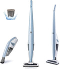 Kenmore DS1020 16V Cordless Stick Vacuum Lightweight 2-in-1 Handheld LED Headlight with 2-Speed Power Control for Hardwood Floor Carpet &amp Pet Hair 16 Volts Gray-Blue